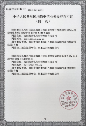 增值电信业务经营许可证（附页，域名等明细）
